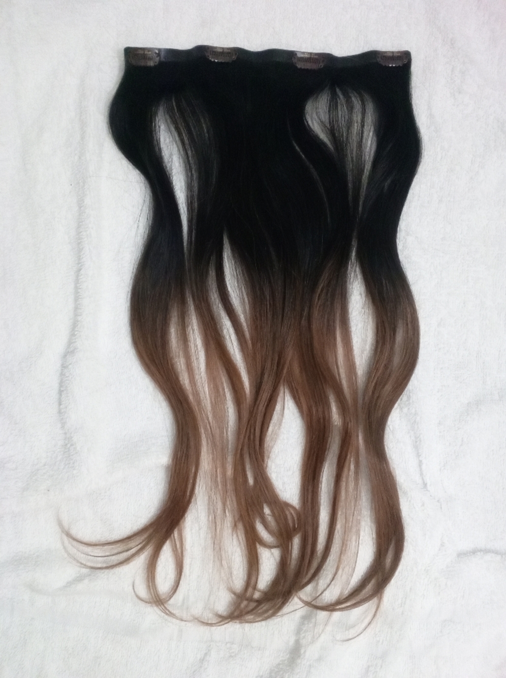 Bellami Silk Seam 55g 22" Off Black/Almond Brown Rooted Volumizing Weft